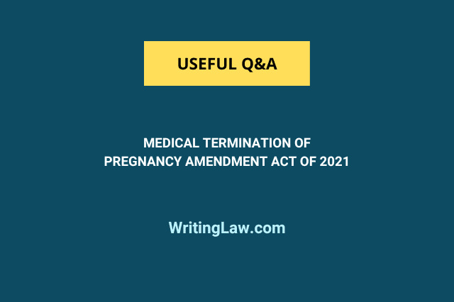 Medical Termination of Pregnancy Amendment Act of 2021