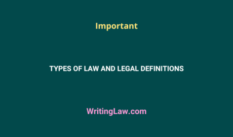 Types of law and legal definitions