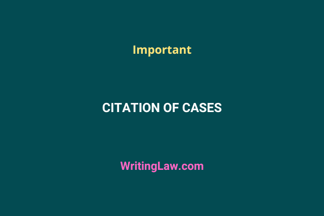 Citation of Cases