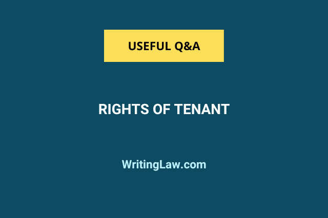 Rights of Tenant in India