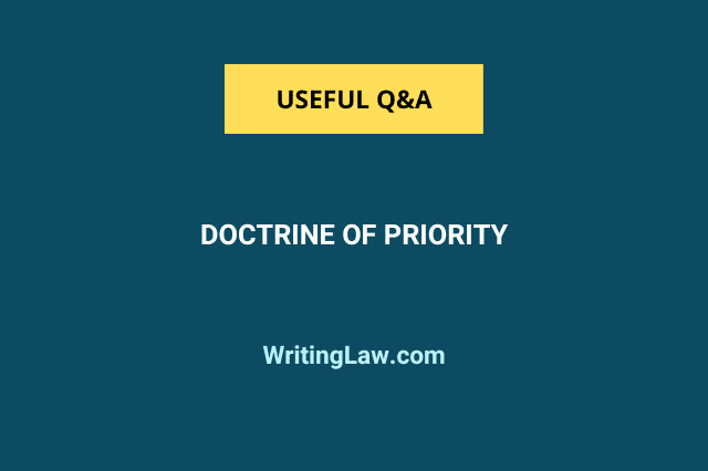 Doctrine of Priority explained