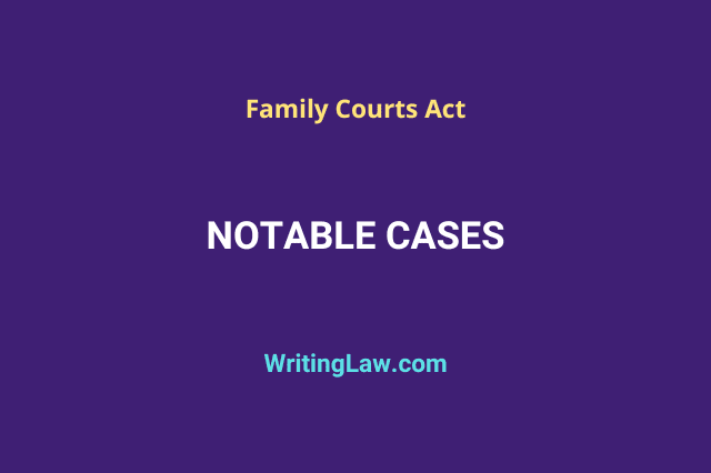 Notable Cases related to Family Courts Act