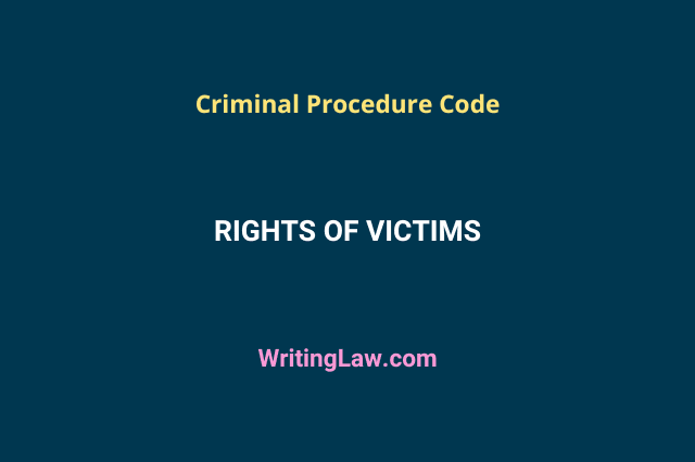 Rights of Victims Under Criminal Procedure Code