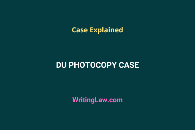 DU Photocopy Case explained