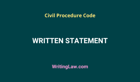 Written Statement under Civil Procedure Code